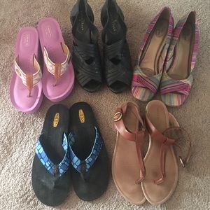 An assortment of sandals